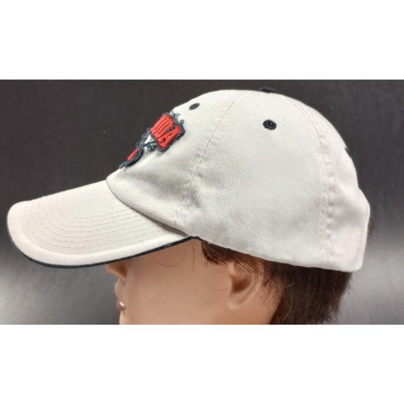 BERMUDA BDA lettering stitched JHATS distressed beige Embroidered Baseball Cap - Picture 5 of 8